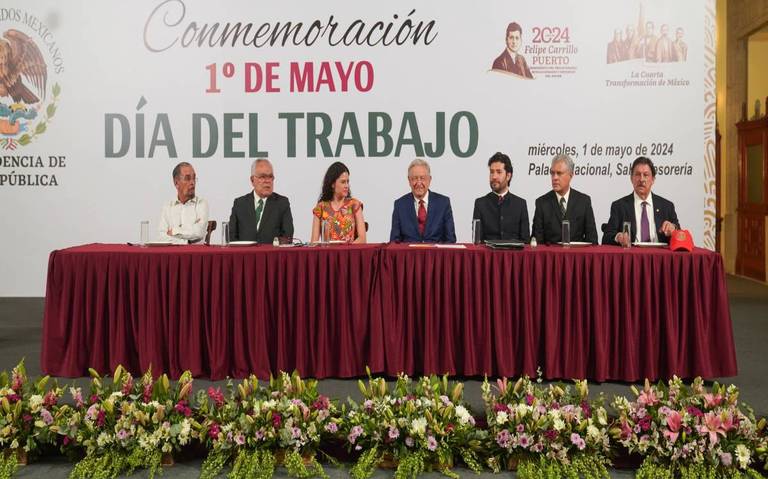 AMLO conmemora su último Día del Trabajo con su agenda laboral como estandarte