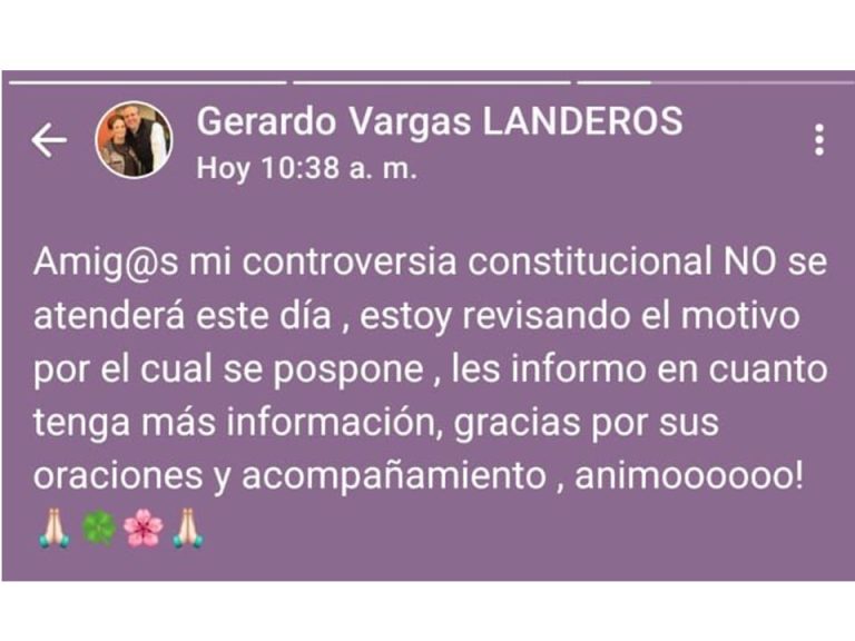 Anuncia Gerardo Vargas que SCJN pospuso discusión de controversia por la alcaldía de Ahome